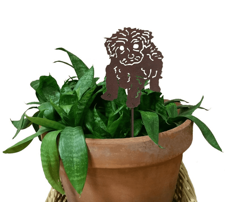 Maltese Dog Plant Stake