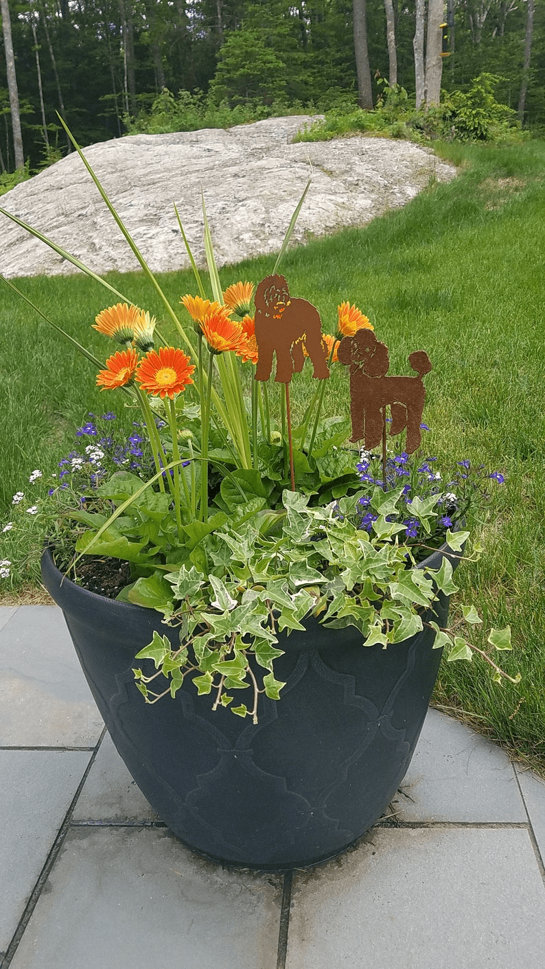 Labradoodle Plant Stake / Decorative Plant Marker