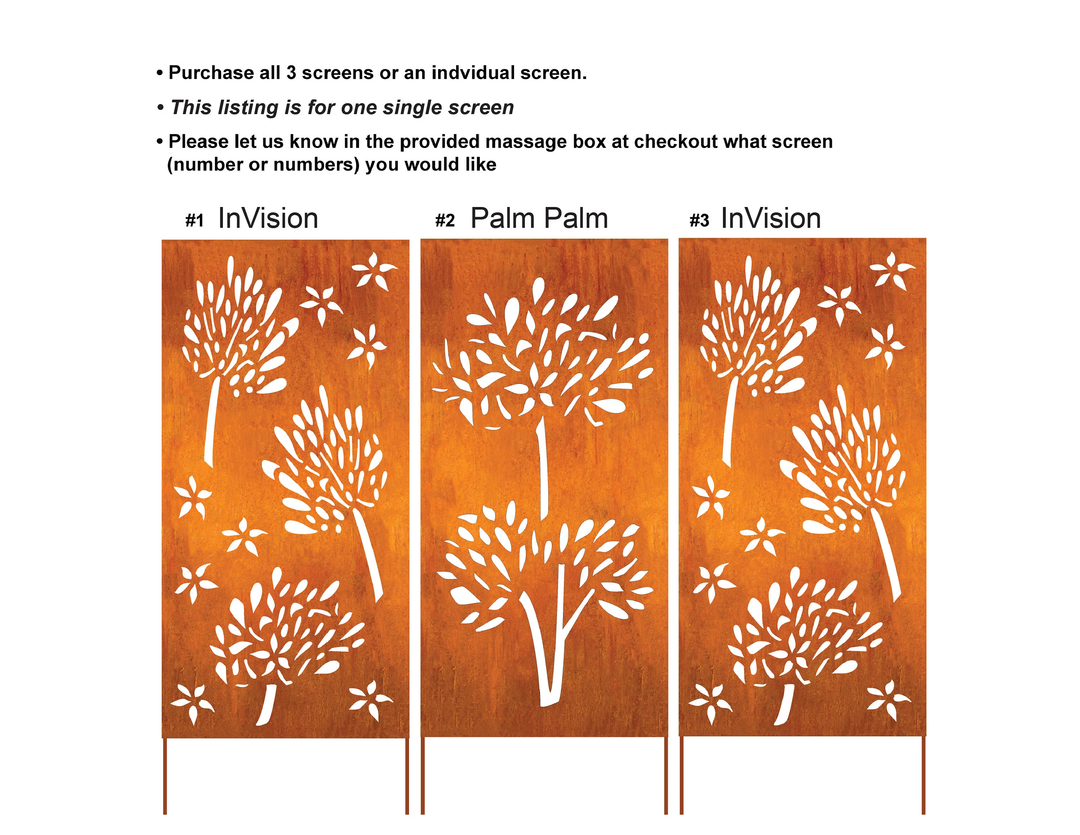 Outdoor Metal Privacy Screen Panels (60” &amp; 72”) | Heavy-Duty Steel for Patio &amp; Fence