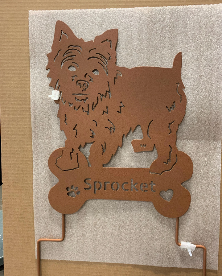 Yorkie Statue or Dog Wall Art