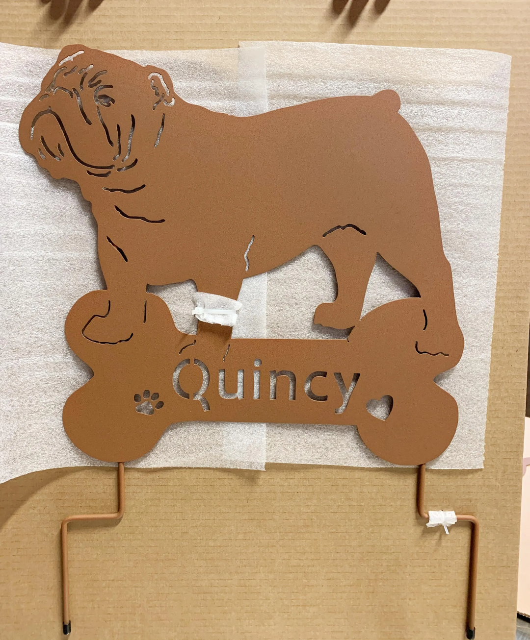 Bulldog Garden Statue or Wall Art