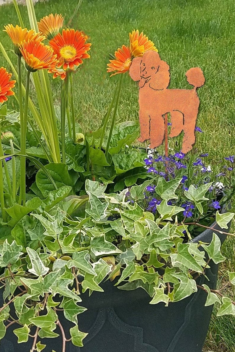 Poodle Plant Stake / Dog Memorial