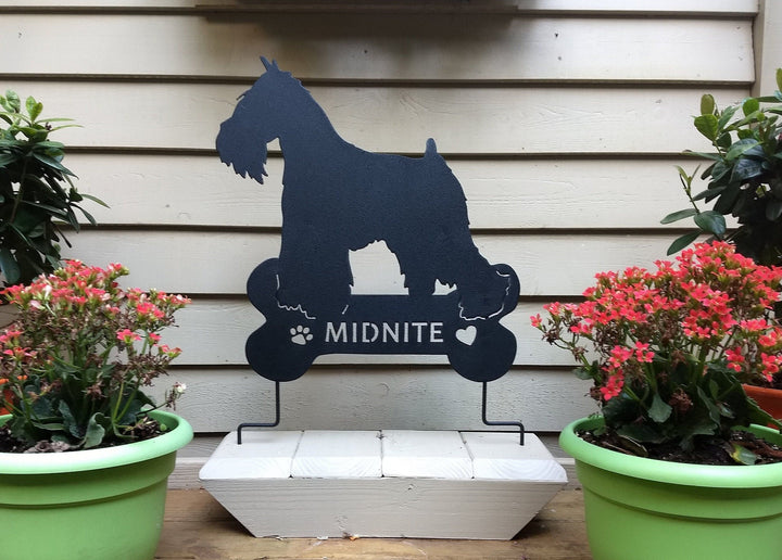Miniature Schnauzer Garden Stake or Wall Art