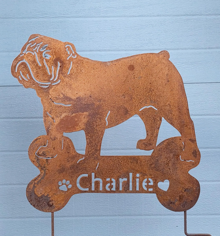 Bulldog Garden Statue or Wall Art