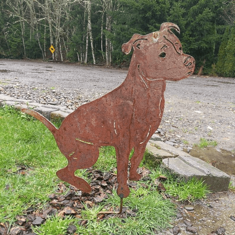 Pit Bull Garden Statue or Wall Art