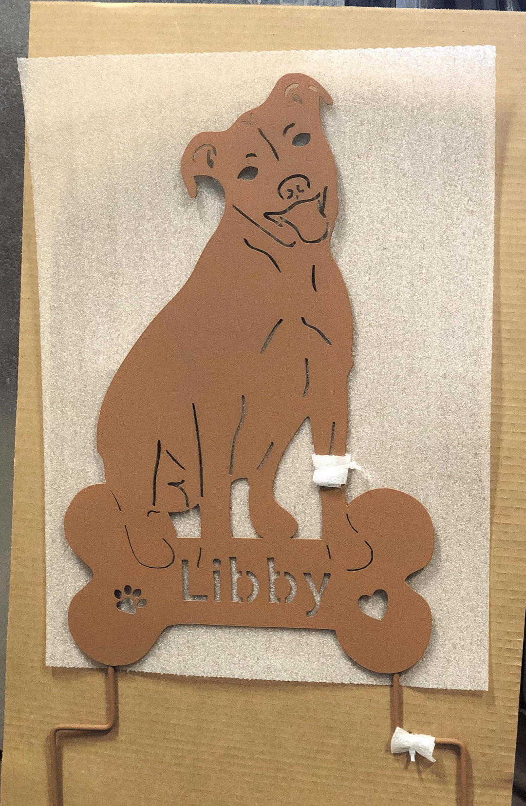 Pit Bull Garden Statue or Dog Wall Art