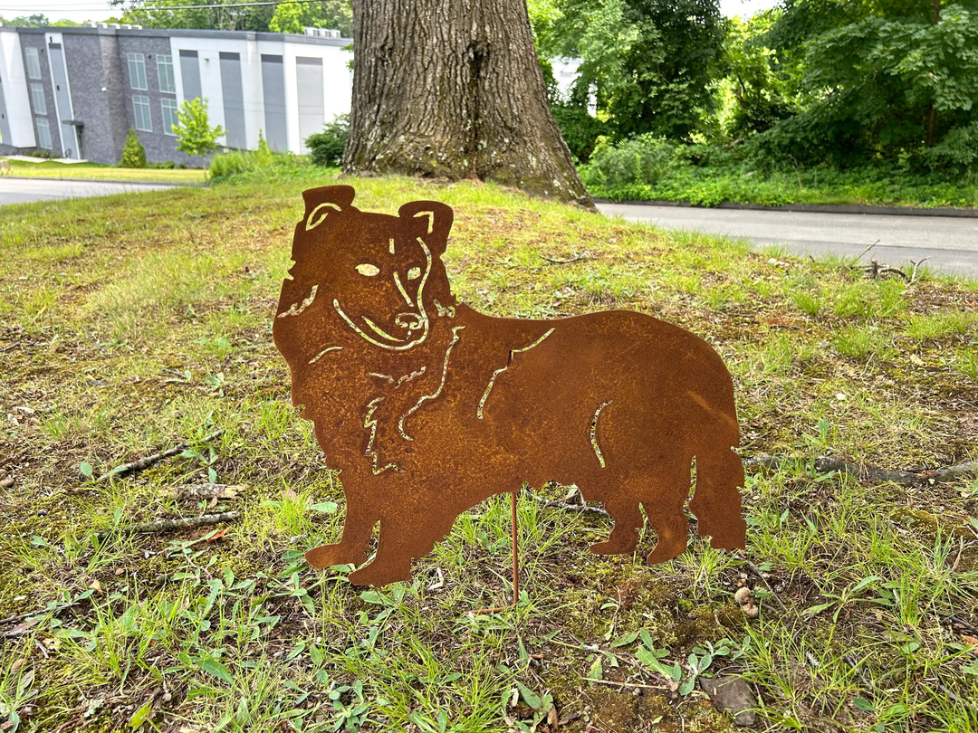 Shetland Sheepdog Garden Stake or Wall Hanging (Style 1)