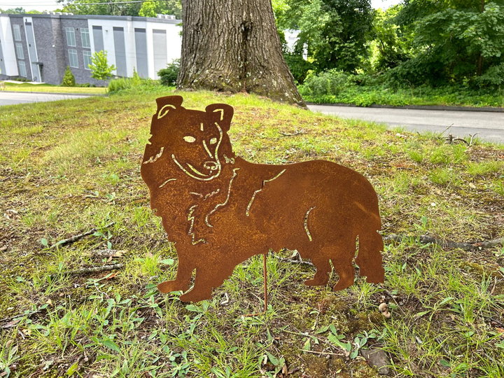 Shetland Sheepdog Garden Stake or Wall Hanging (Style 1)