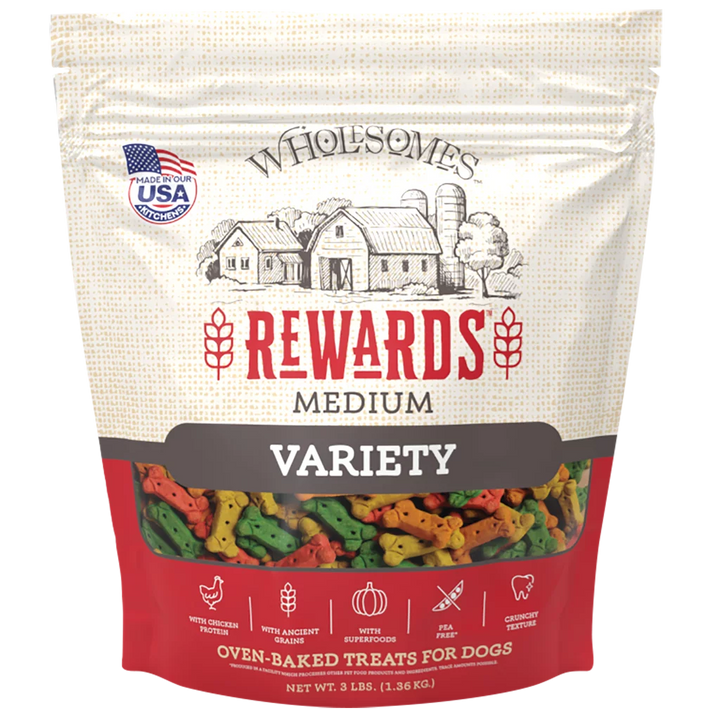 Wholesomes Adult Variety Medium Dog Treats (3lb)