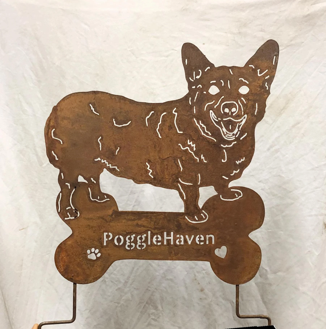 Corgi Welsh Garden Stake or Dog Wall Art