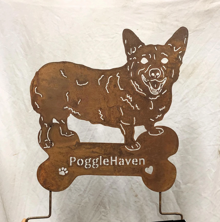 Corgi Welsh Garden Stake or Dog Wall Art