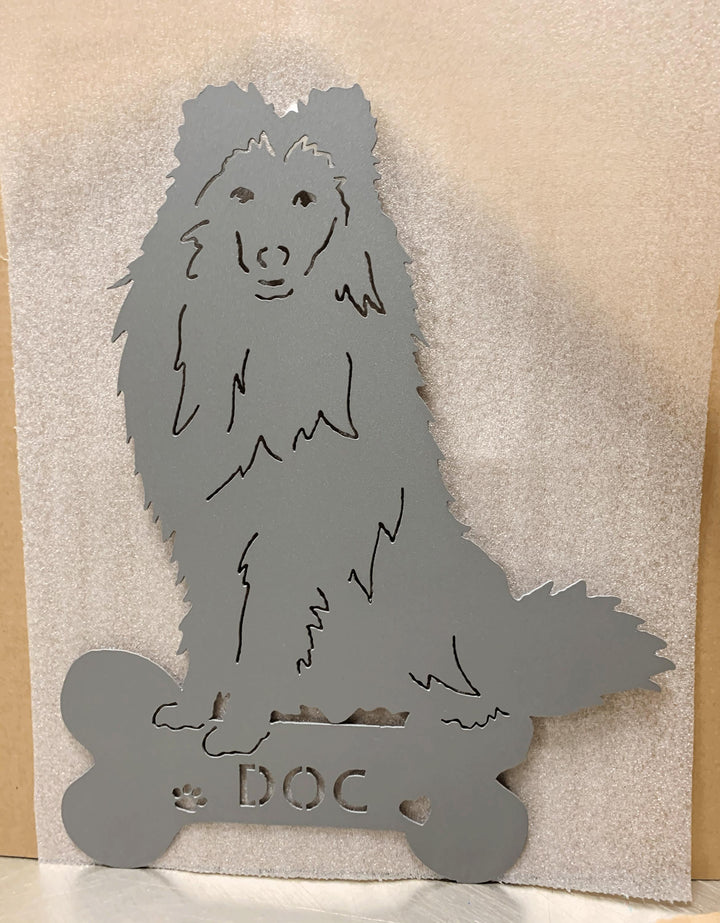 Shetland Sheepdog Garden Stake or Wall Hanging (Style 2)