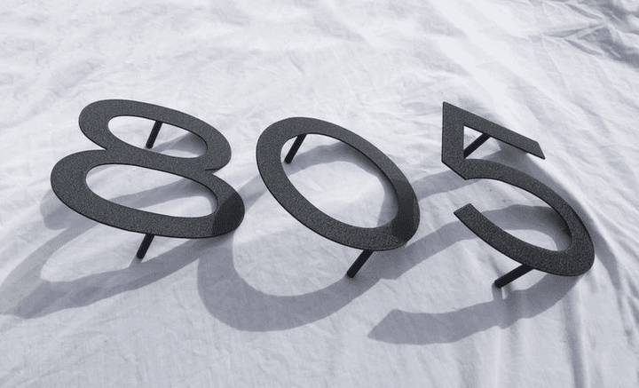Mission Style House Numbers or Letters (Set of 3)