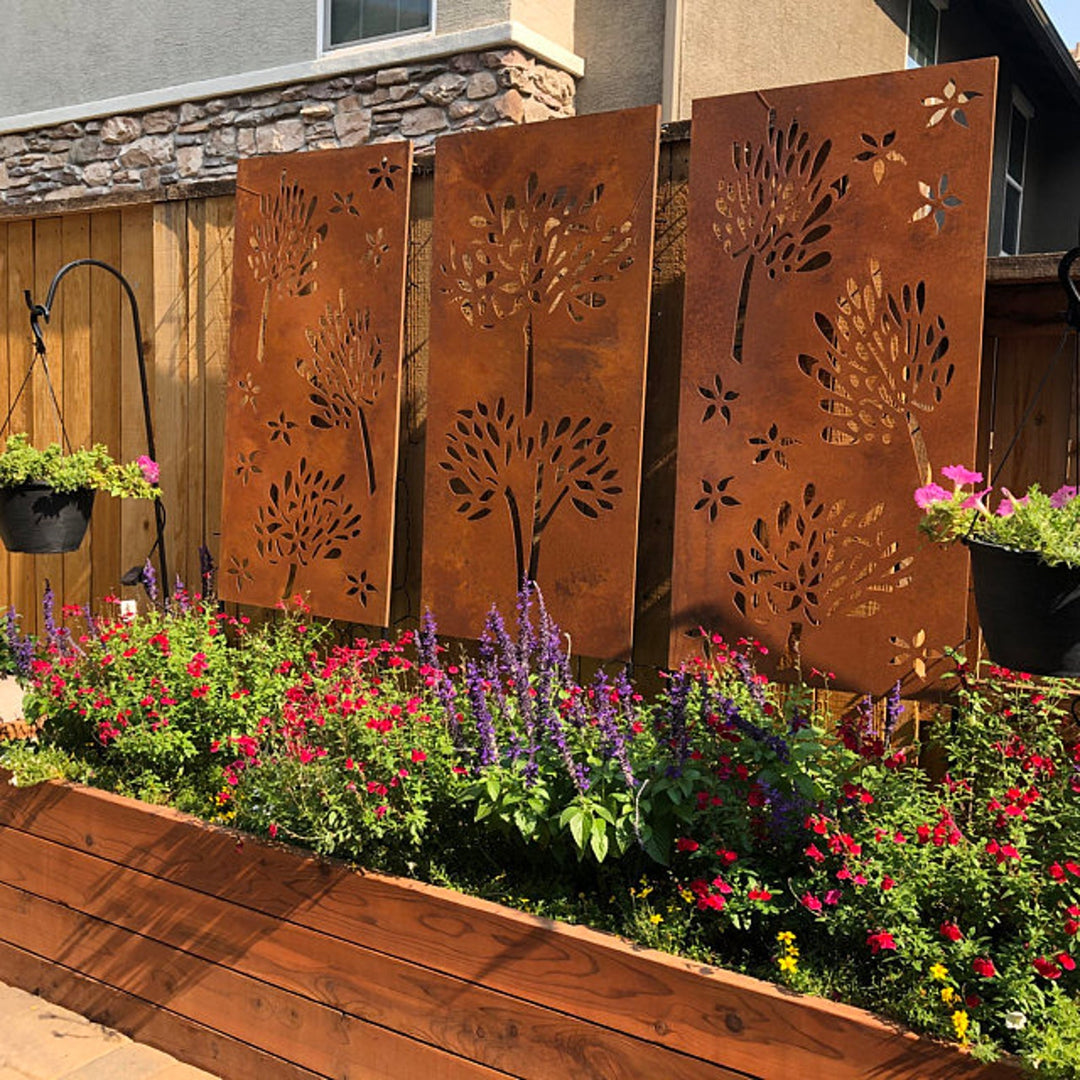 Privacy Screens Outdoor or Large Metal Wall Art (46" Inch)