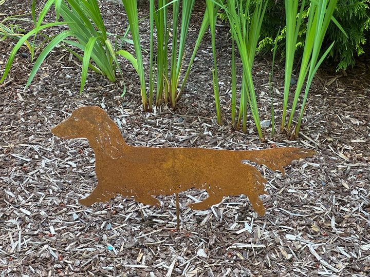 Long Haired Dachshund Statue or Dog Wall Art