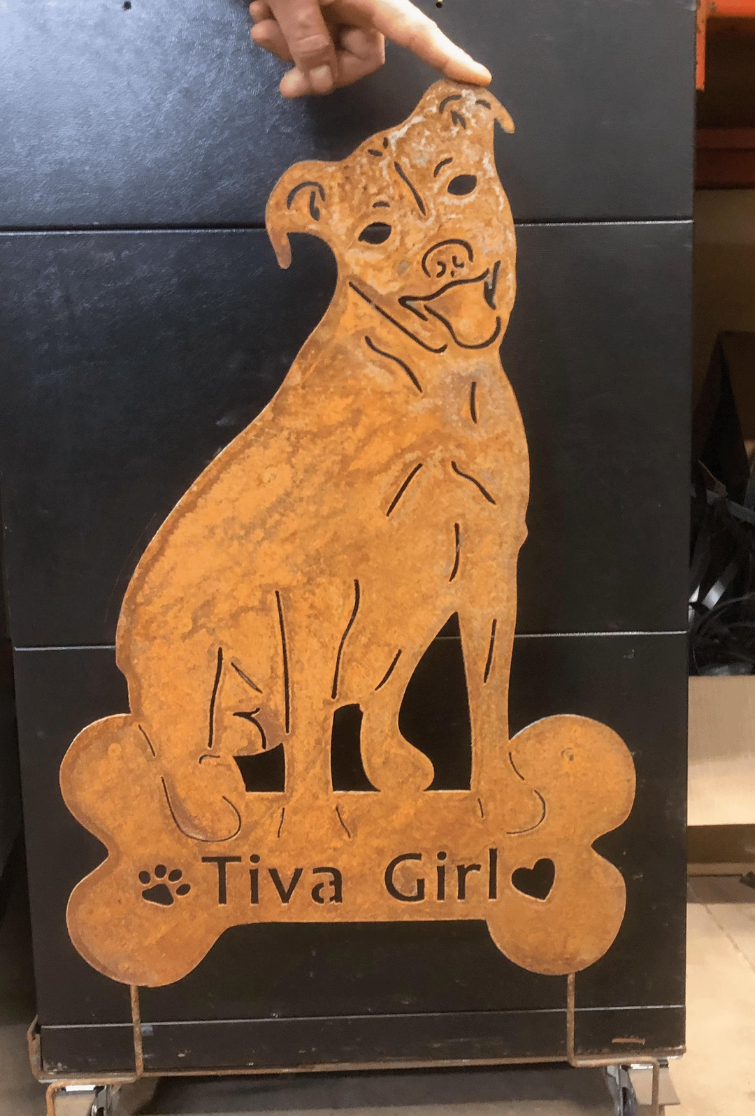 Pit Bull Garden Statue or Dog Wall Art