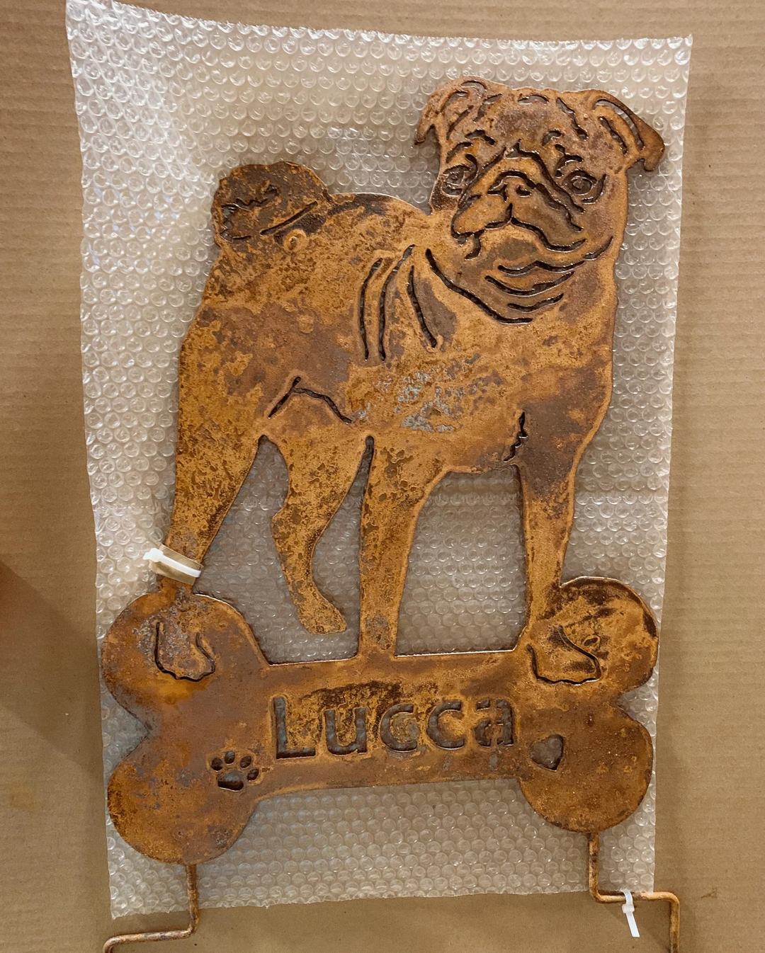 Pug Garden Stake or Wall Hanging