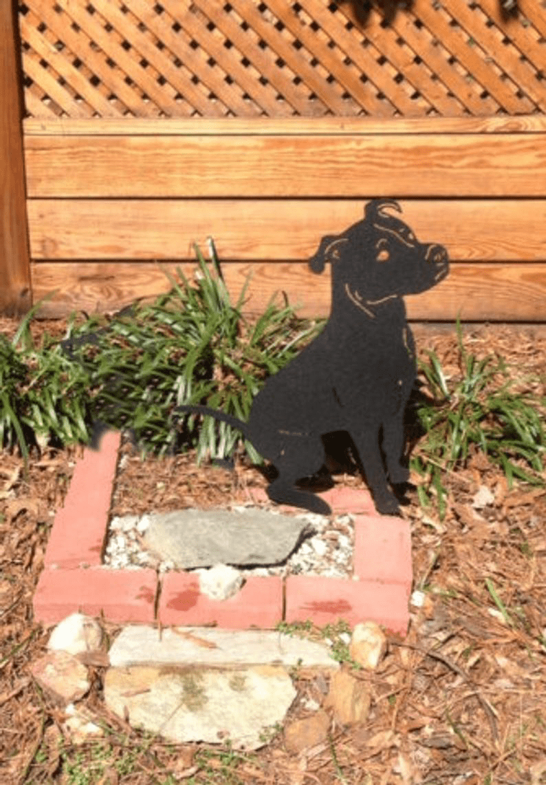 Pit Bull Garden Statue or Wall Art