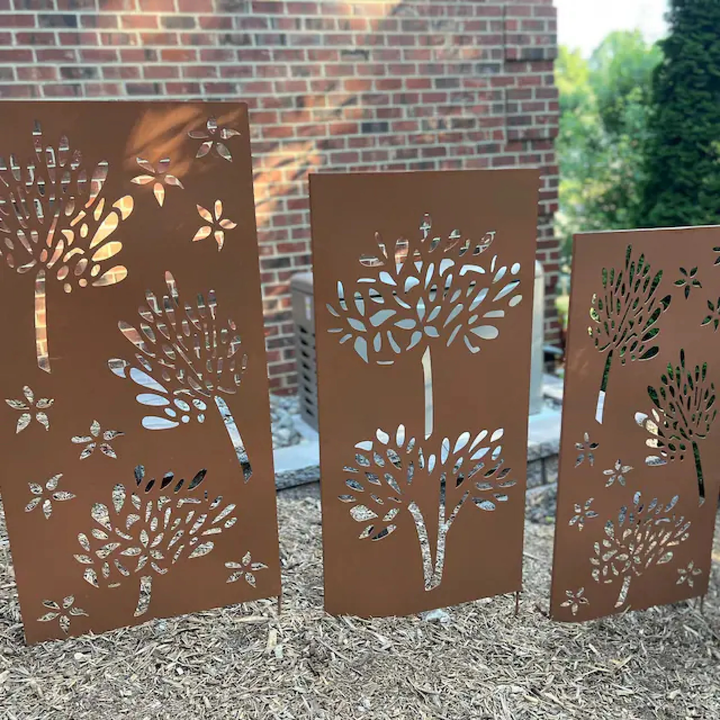 Large Outdoor Metal Privacy Screen Panels (60” &amp; 72”) – Heavy-Duty Steel for Patio &amp; Fence