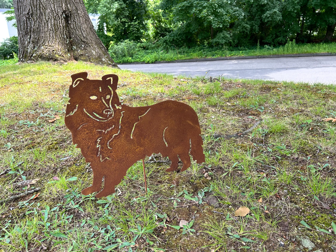 Shetland Sheepdog Garden Stake or Wall Hanging (Style 1)