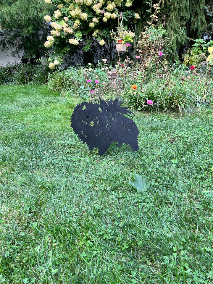 Pomeranian Garden Stake or Wall Hanging