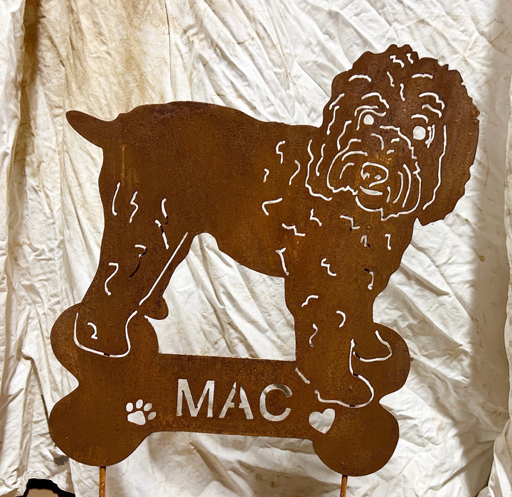 Wheaten Terrier Garden Stake or Wall Hanging