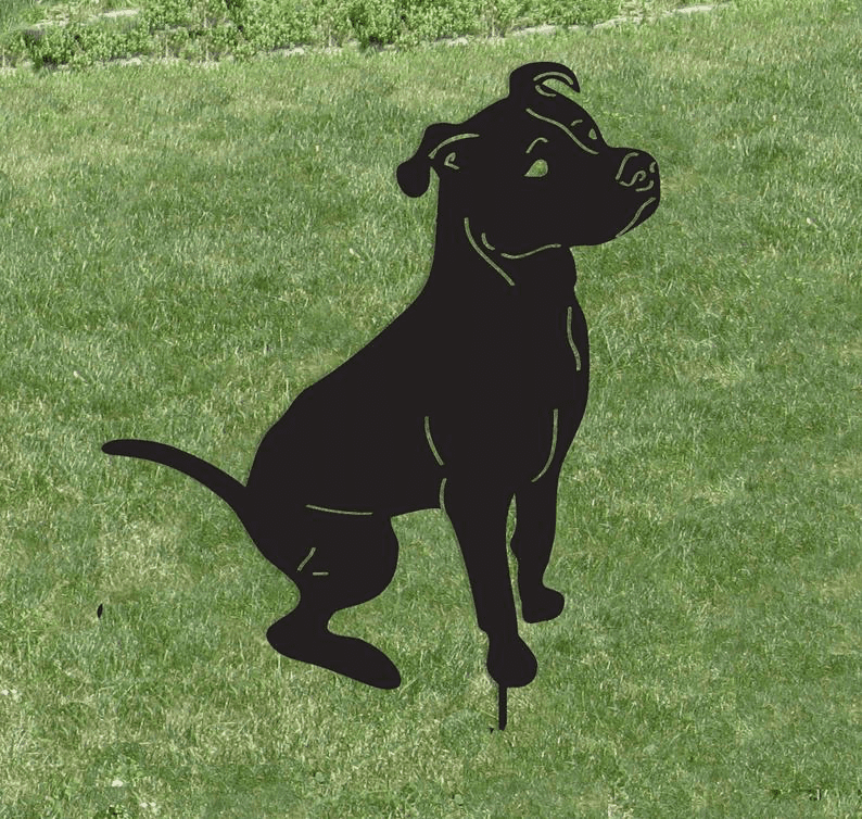 Pit Bull Garden Statue or Wall Art