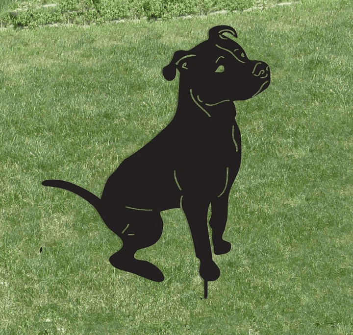 Pit Bull Garden Statue or Wall Art
