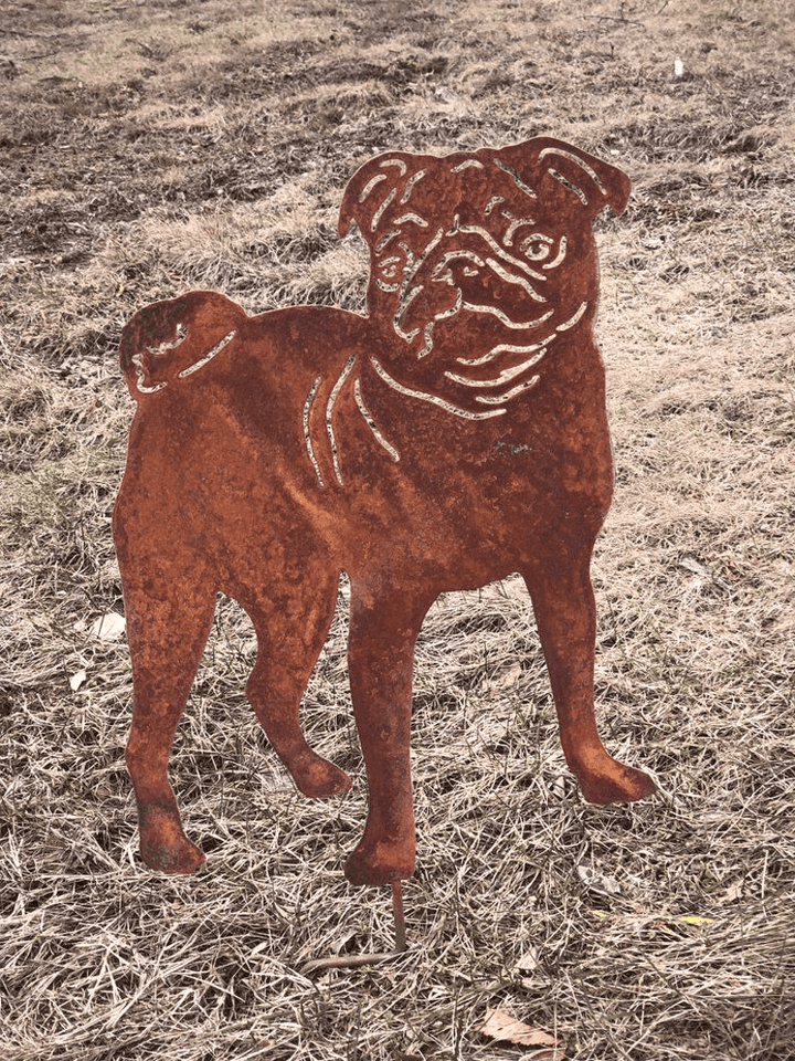 Pug Garden Stake or Wall Hanging