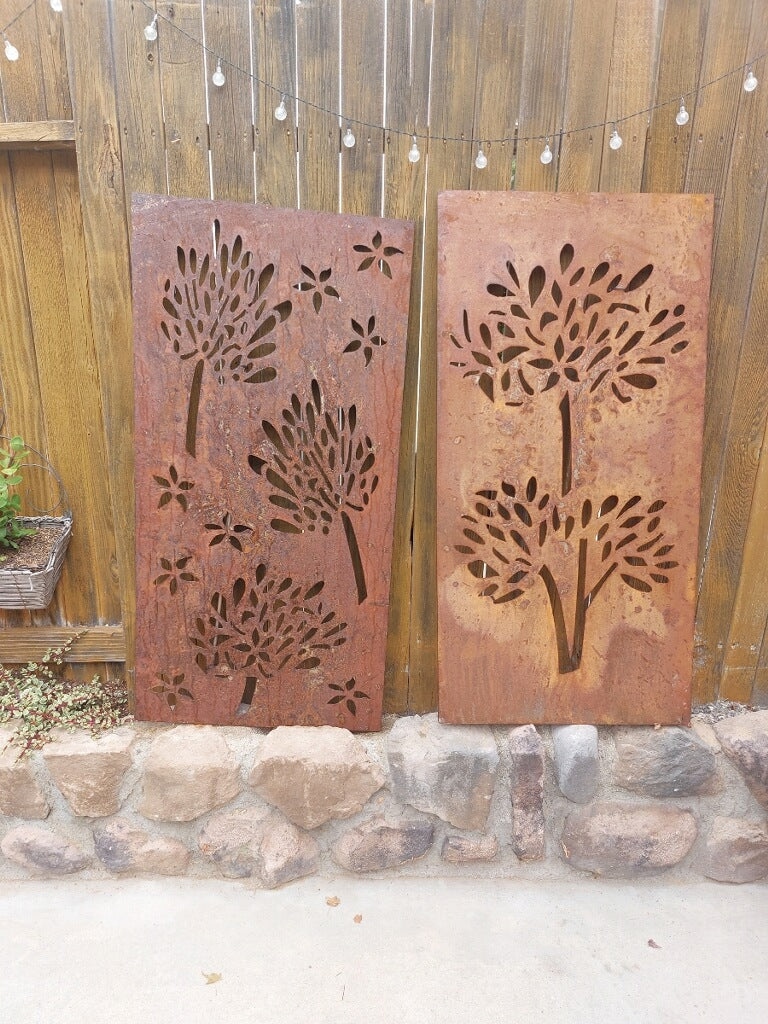 Privacy Screens Outdoor or Large Metal Wall Art (46" Inch)