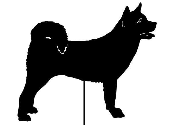Japanese Akita Garden Stake or Wall Hanging