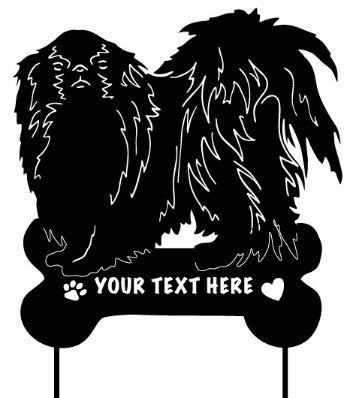Japanese Chin Garden Stake or Wall Hanging