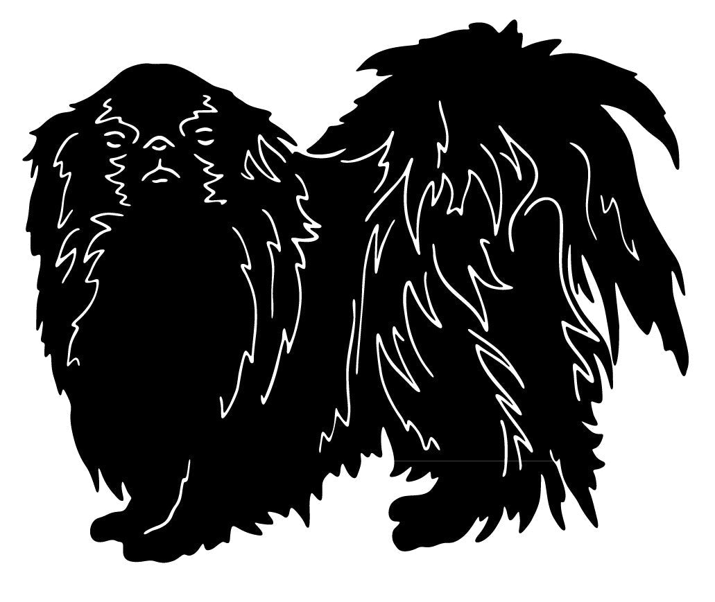Japanese Chin Garden Stake or Wall Hanging