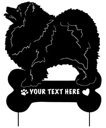 Keeshond Garden Stake or Wall Hanging