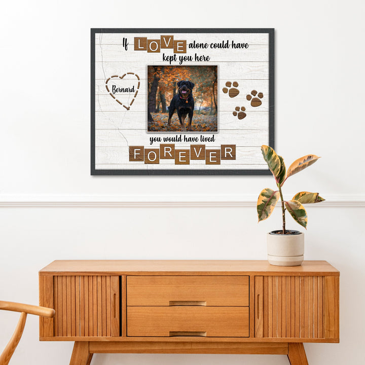 Pet Memorial Sign If Love Alone