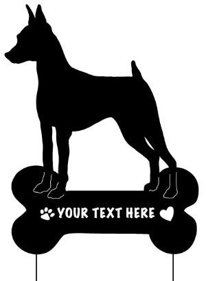 Miniature Pinscher Garden Stake or Wall Hanging (Style1)