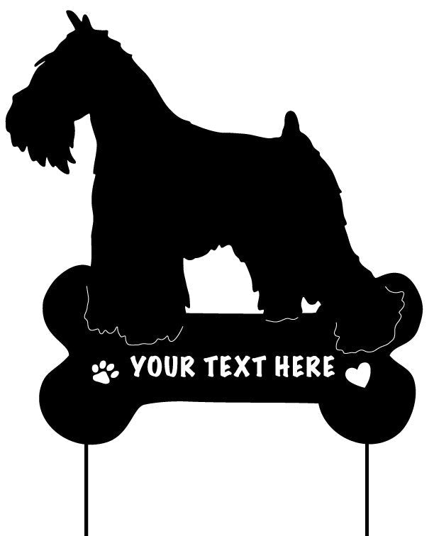 Miniature Schnauzer Garden Stake or Wall Art
