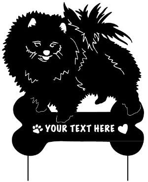 Pomeranian Garden Stake or Wall Hanging