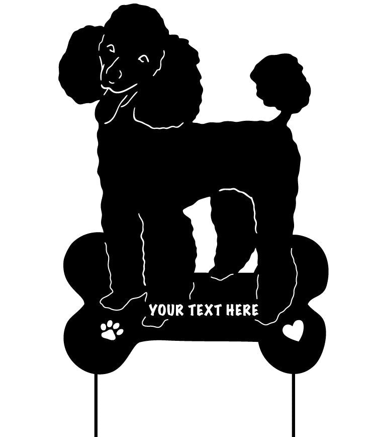Poodle Garden Stake or Wall Hanging (Style 2)