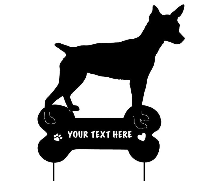 Rat Terrier Garden Stake or Wall Hanging