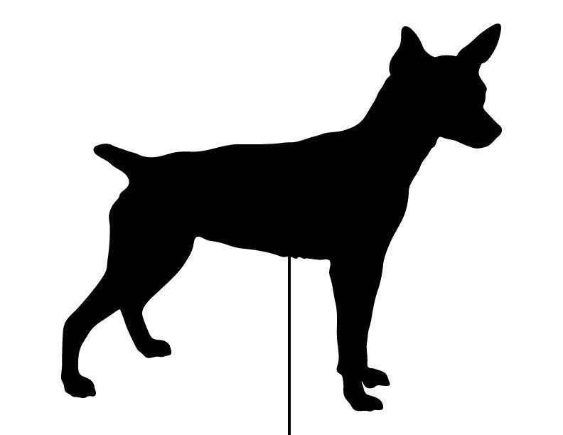 Rat Terrier Garden Stake or Wall Hanging