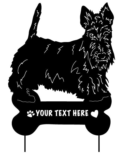 Scottish Terrier Garden Stake or Wall Hanging