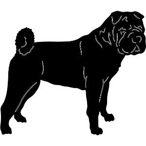 Shar Pei Garden Stake or Wall Hanging