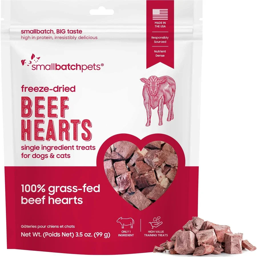 Smallbatch Dog &amp; Cat Freeze Dried Treat Beef Heart (3.5oz)