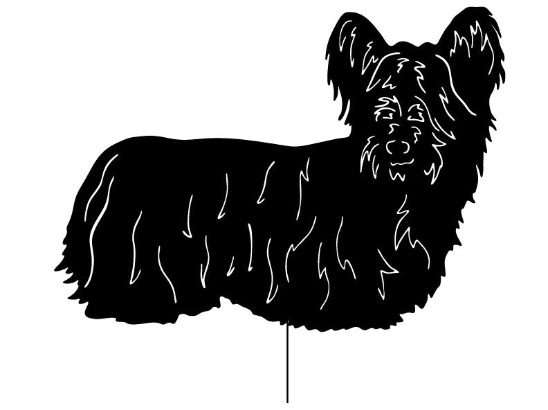 Skye Terrier Garden Stake or Wall Hanging