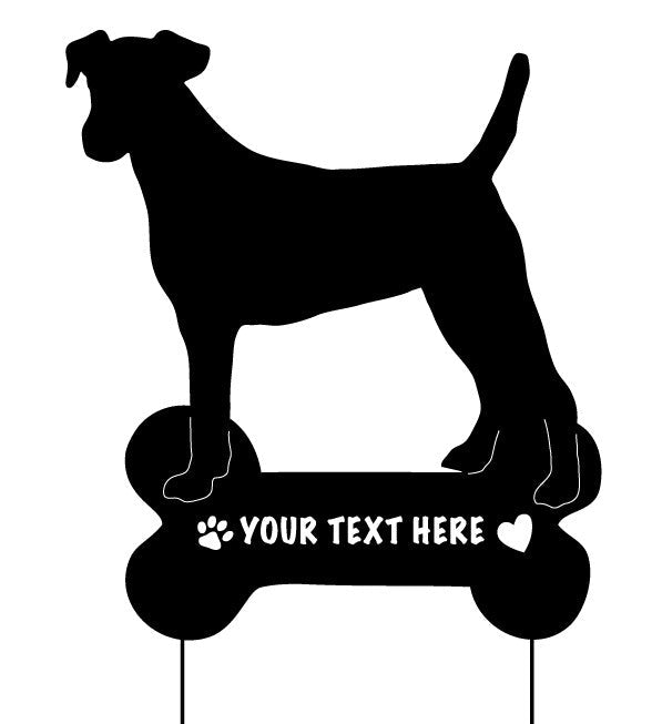 Smooth Fox Terrier Garden Stake or Wall Hanging
