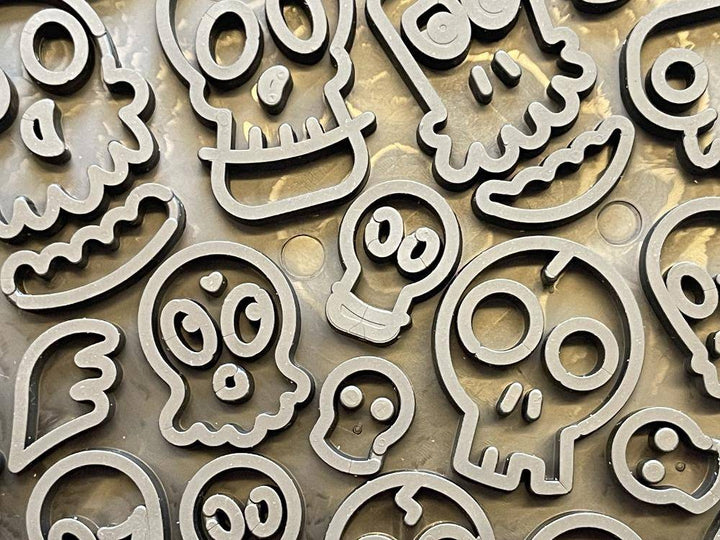 Zombie eMat - Enrichment Lick Mat for Dogs and Cats | Halloween Skull Design | SodaPup