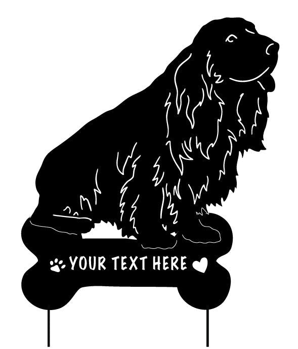 Sussex Spaniel Garden Stake or Wall Hanging