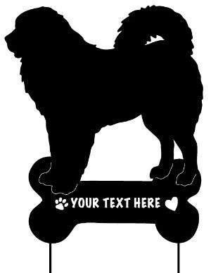 Tibetan Mastiff Garden Stake or Wall Hanging