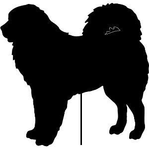 Tibetan Mastiff Garden Stake or Wall Hanging